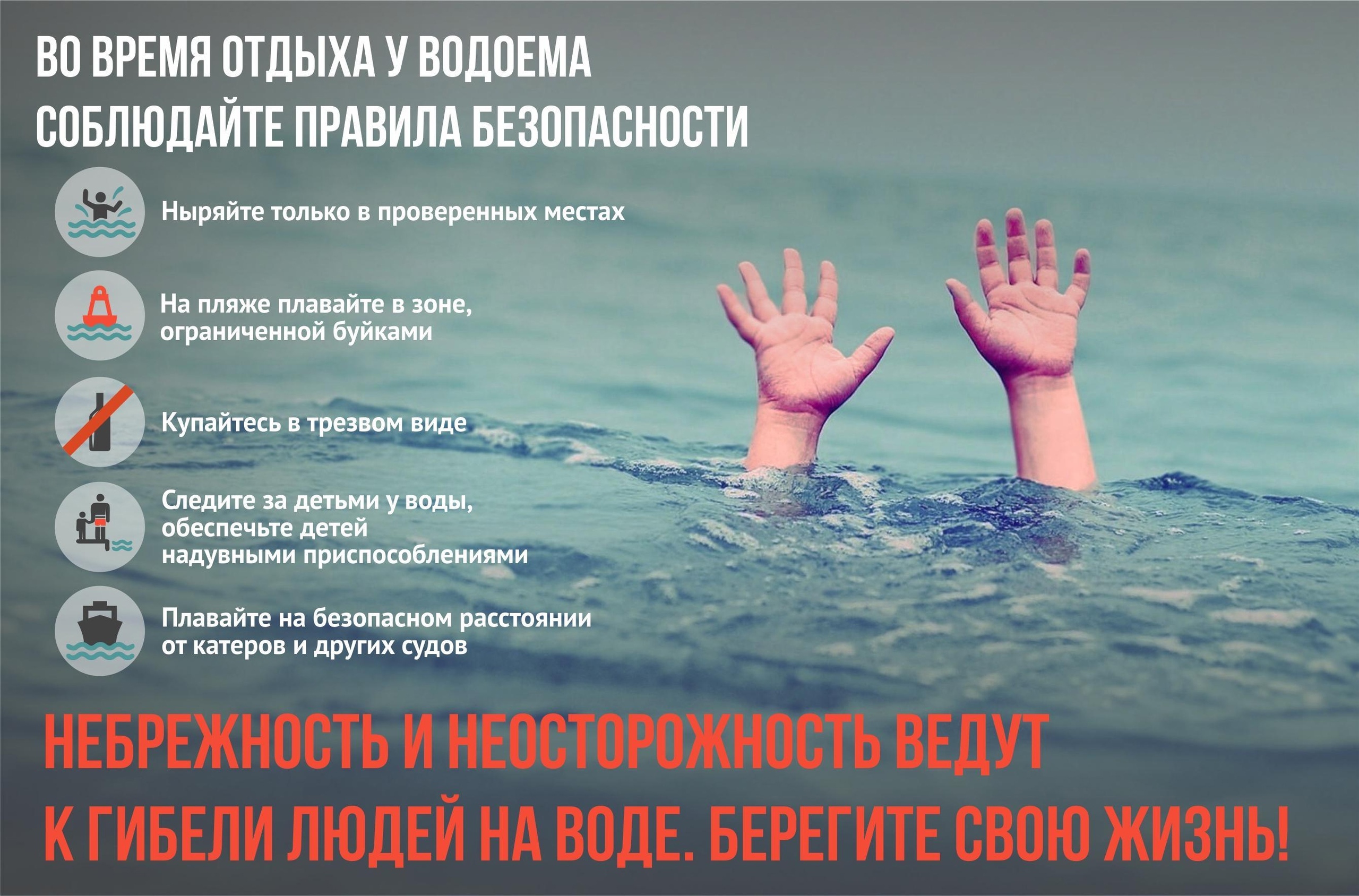 БУДЬТЕ ОСТОРОЖНЫ НА ВОДЕ!.